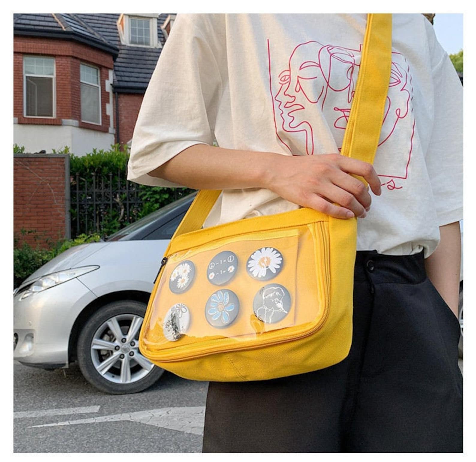 Ita Bag Crossbody Canvas Shoulder Pain Bags Jelly Creative Etsy