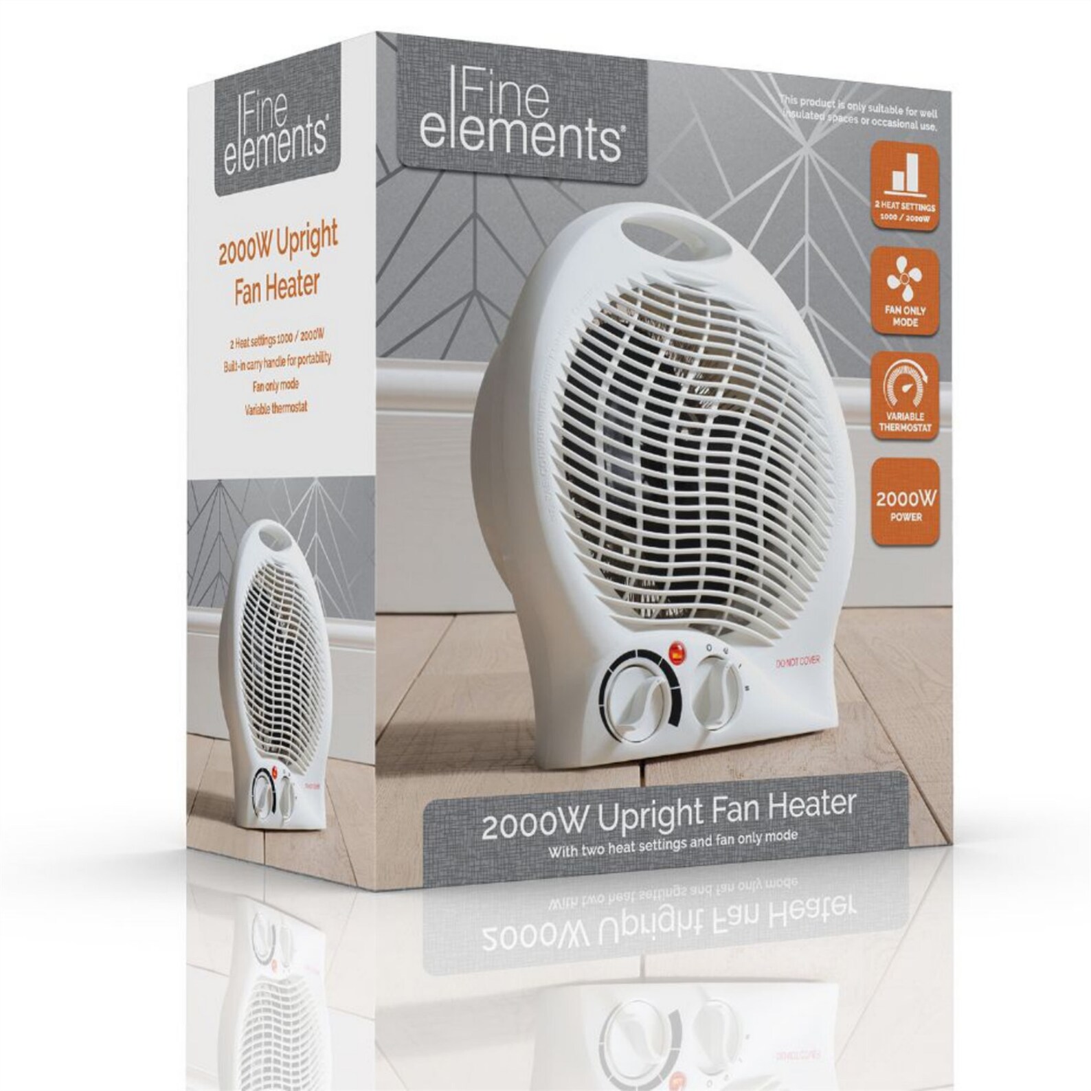 Fine Elements 2000W Electric Fan Heater Home Office UK Etsy