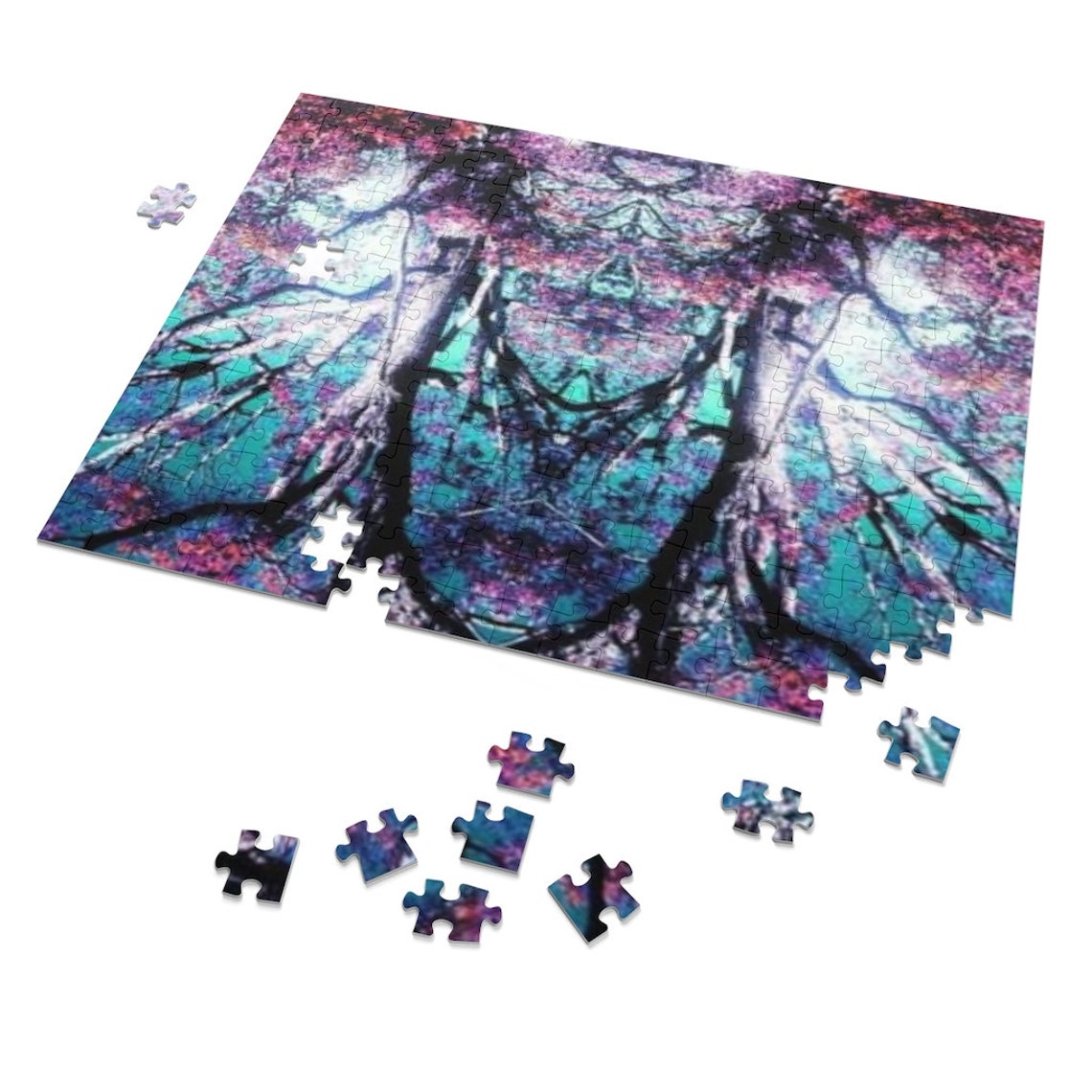Hard jigsaw puzzle with a metal tin. 14 x 11. Over 250 pieces Etsy