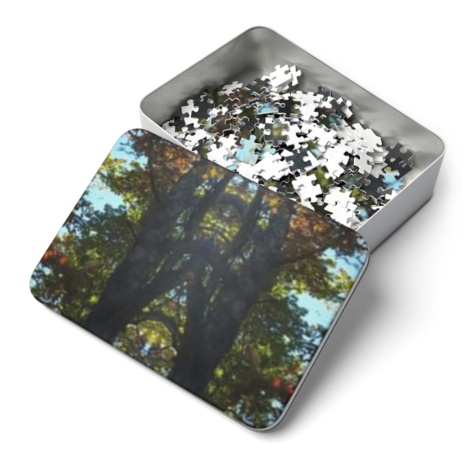 Hard jigsaw puzzle with a metal tin. 14 x 11. Over 250 pieces Etsy