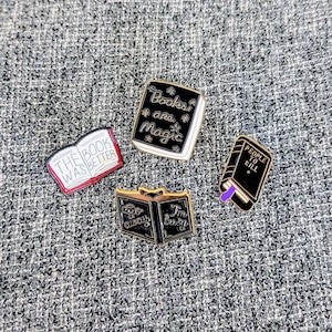 Book Lover Enamel Pin – Cute Bookish Pins for Readers, Bibliophiles, Writers, Teachers, Librarians, Book Club Gifts, Reading Accessories