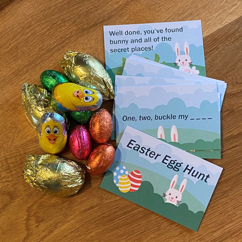 Easter Egg Scavenger Hunt Clue Cards - Etsy
