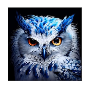 Owl Diamond Painting Kit: 5D DIY Rhinestone Embroidery