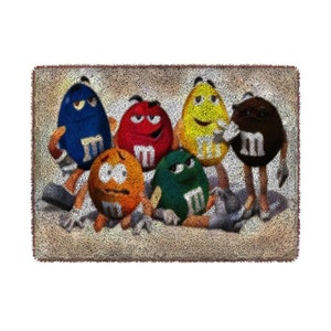 Latch Hook Rug Kits Cartoon M'M Carpet Embroidery Do It Yourself Tapestry Kits Needlework Button Package Point Rug DIY Rugs