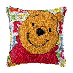 DIY Cartoon Winnie the Pooh Kreuzstich Kissen Latch Hook Kits Stickerei Do It Yourself Stickerei Kissen zum Basteln