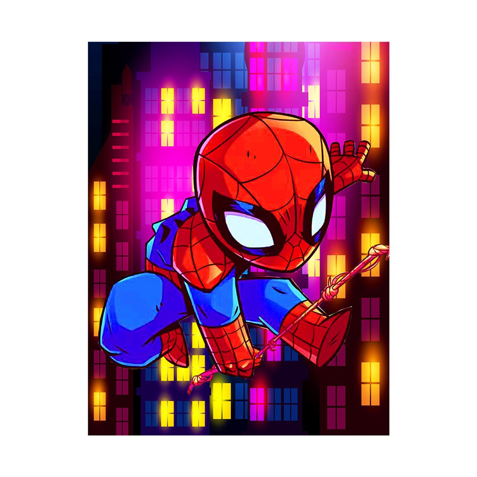 Spider Cat And Spiderman - 5D Diamond Painting 