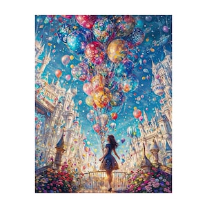5D DIY Embroidery Diamond Painting Castle Balloon Girl Mosaic Picture Rhinestone Cross Stitch Kit Home Decor