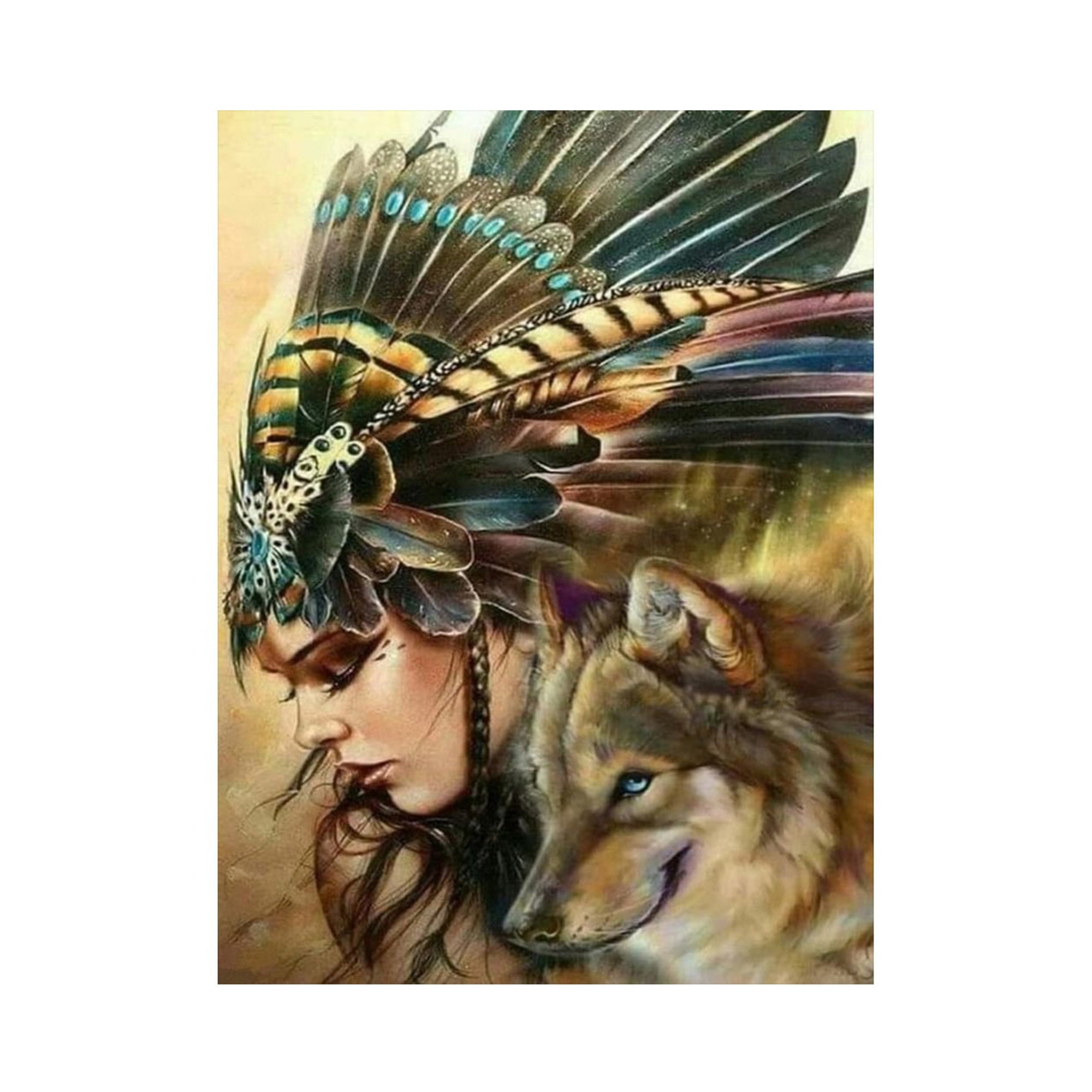 5D DIY Embroidery Diamond Painting Indian Mosaic Picture Etsy