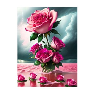 Rose Diamond Painting Kit: DIY Mosaic Embroidery Art