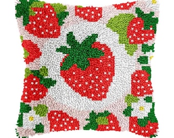 DIY-kussenset met vergrendelingshaak: ontwerp met fruitaardbei