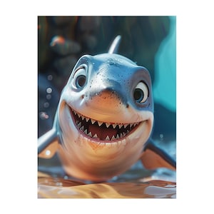 5D DIY Stickerei Diamant Malerei Süßer Cartoon Megalodon Mosaik Bild Strass Kreuzstichpackung Wohnkultur