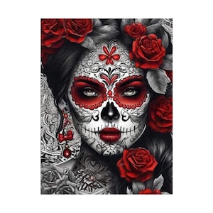 Skull Beauty Diamond Painting Kit: Rhinestone Mosaic Cross Stitch