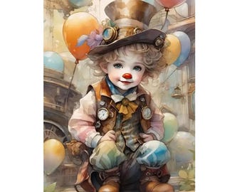 Clown Diamond Painting Kit: 5D DIY Mosaic Embroidery, Home Wall Decor