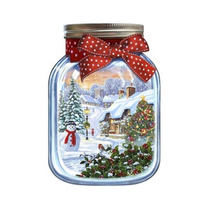 Christmas Snow Globe Diamond Painting Kit: DIY Mosaic Art
