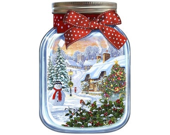 Christmas Snow Globe Diamond Painting Kit: DIY Mosaic Art