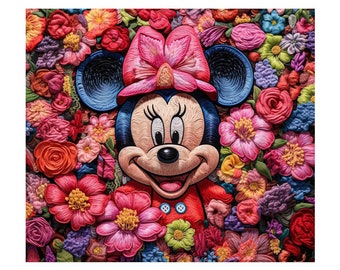 Minnie Mouse Diamond Painting Kit: 5D DIY Mosaic Embroidery