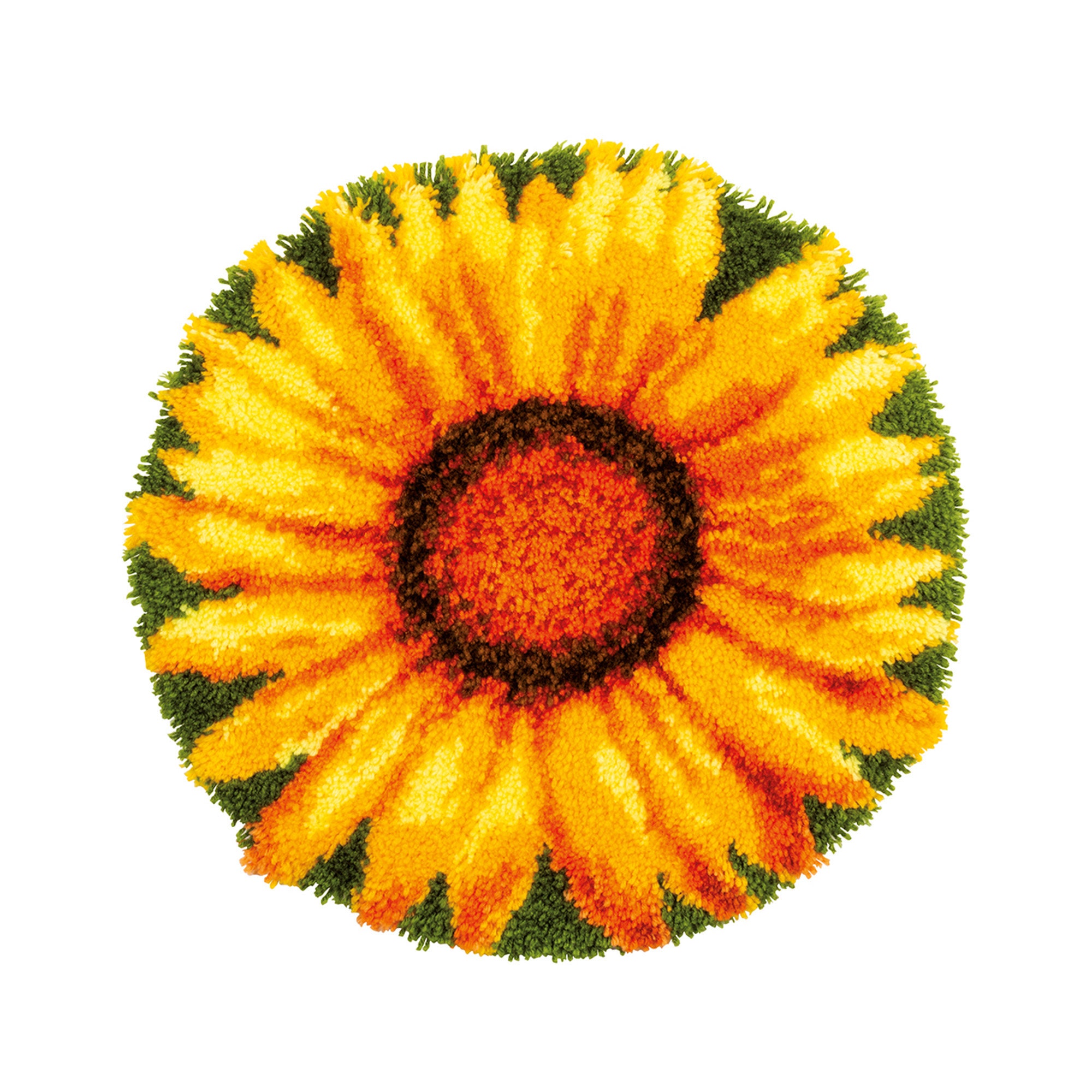 DOYLKE Latch Hook Rug Kit, Sunflower Pattern Printed Canvas DIY Rug Latch Hook Kits for Adults Beginners, Embroidery Decoration 20.5