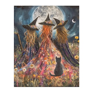 Witch Diamond Painting Kit: Mosaic Embroidery Home Decor