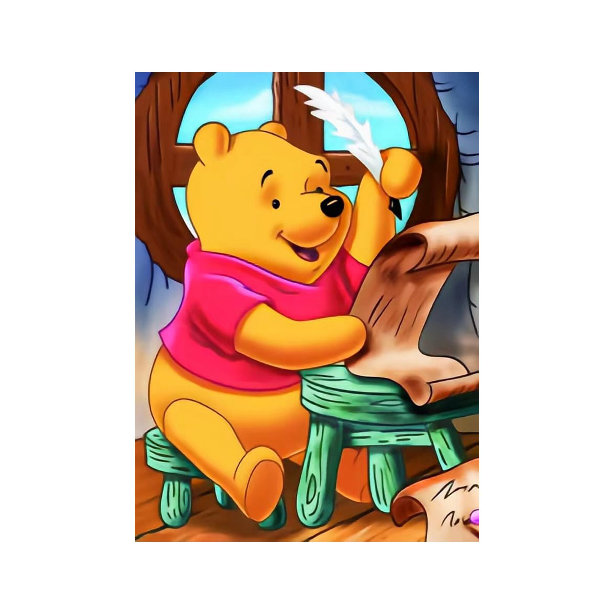 5D Diamond Painting Winnie the Pooh and Piglet Honey Snack Kit