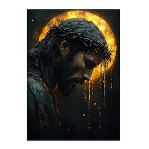 Jesus Diamond Painting Kit: 5D DIY Mosaic Picture, Rhinestone Cross Stitch