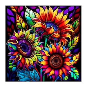 Sunflower Diamond Painting Kit: Mosaic Embroidery Art