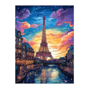 Eiffel Tower Diamond Painting Kit: DIY Mosaic Art Home Decor