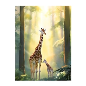 Tier 5D Diamant Malerei Kits, DIY Giraffe im Wald Diamant Malerei, Kristall Diamant Kunst Kits, für Home Wanddekor, lustige Geschenke