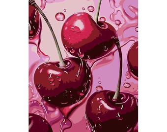 Cherry Blossom Diamond Painting Kit: DIY Mosaic Embroidery, Home Wall Decor