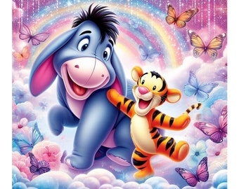 Cartoon Diamond Painting Kit: Eeyore & Tigger 5D Embroidery
