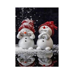 Christmas Snowman Diamond Painting Kit: DIY Mosaic Home Decor