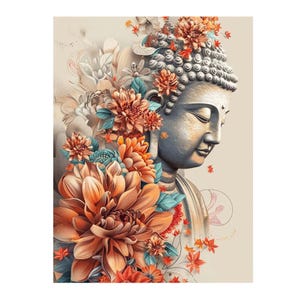 5D DIY Diamond Painting Kit，Buddha Statue Diamond Art,Mosaic Embroidery, Full Drill Painting Diamond Cross Stitch Home Wall Decor