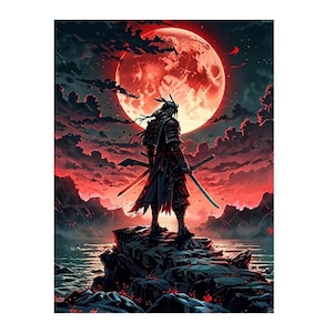 5D DIY Embroidery Diamond Painting A Lone Samurai Mosaic Picture Rhinestone Cross Stitch Kit Home Decor