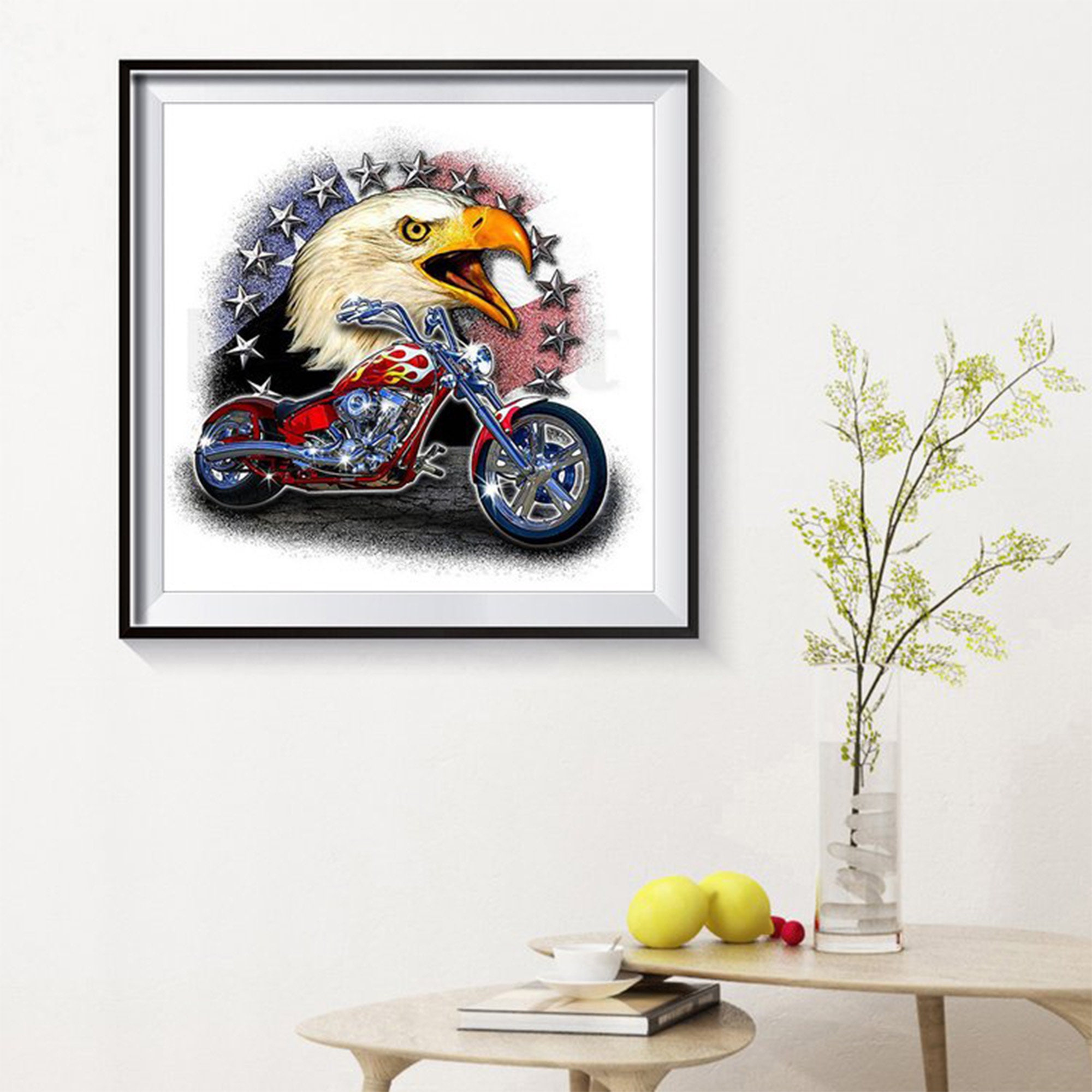 5D DIY Diamond Painting Motorcycle Eagle Embroidery Kit Mosaic - Etsy