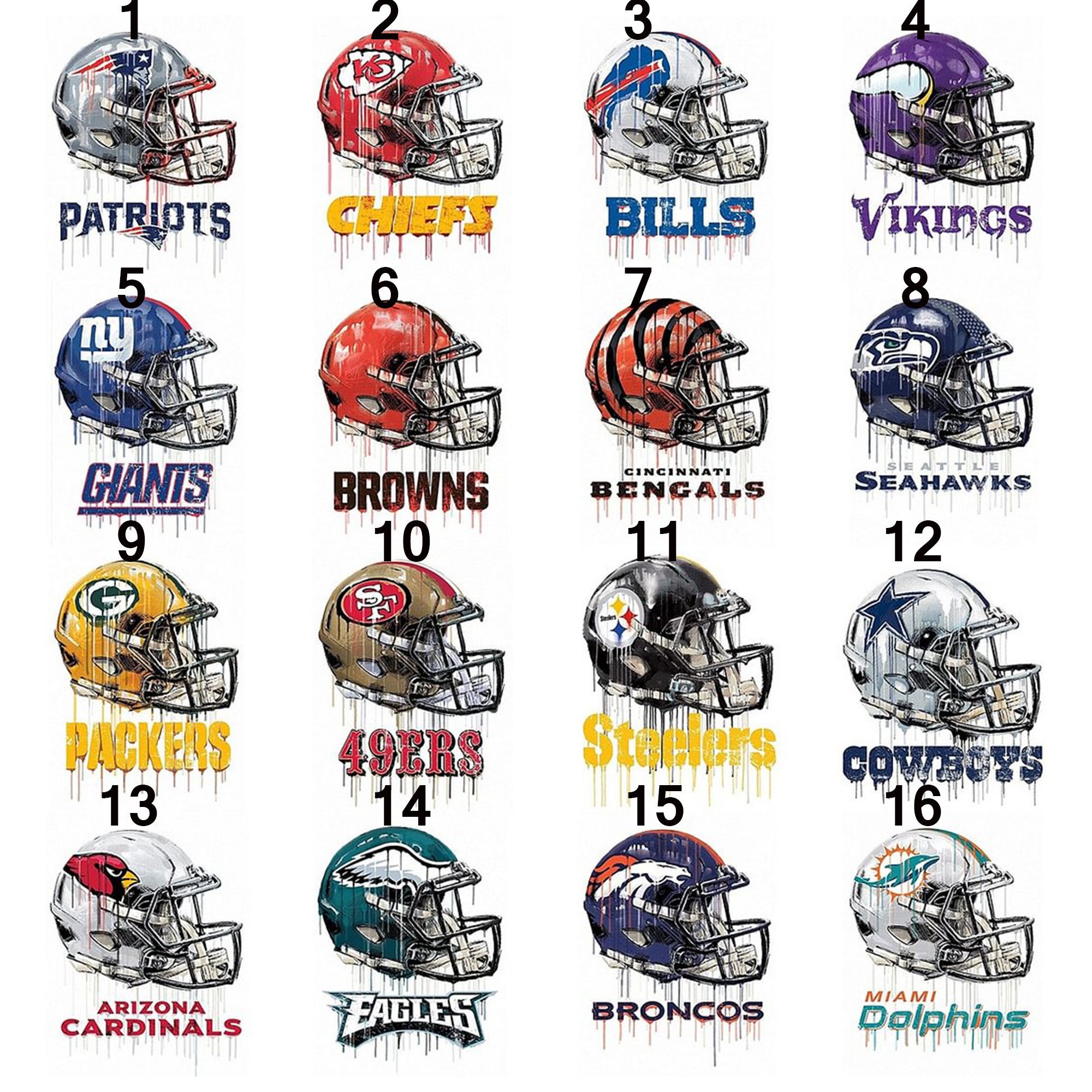 NFL Team Logo Diamond Painting Kit: Football Helmet Mosaic Art - Etsy