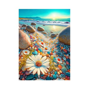 5D DIY Beach Round/Square Drill Diamond Painting Mosaic Picture Rhinestone Cross Stitch Kit Home Decor