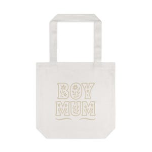 Boy Mum Cotton Tote Bag, Eco-Friendly Shopping Bag, Mother&#39;s Day Gift, Cloth Grocery Bag, Personalized Gift for Moms, Reusable Tote