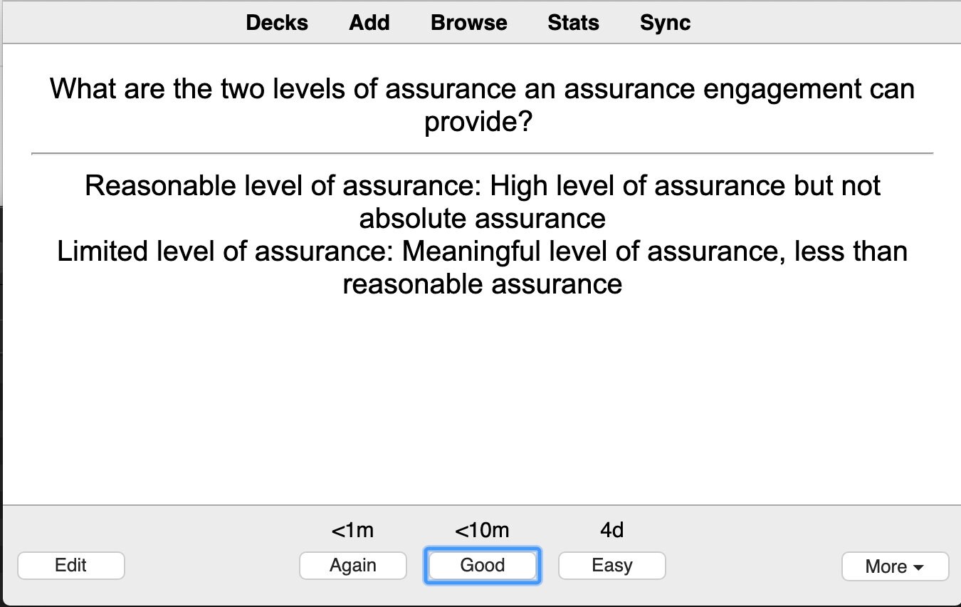 ACA Advanced Level Anki Flashcards by Luke James Etsy UK