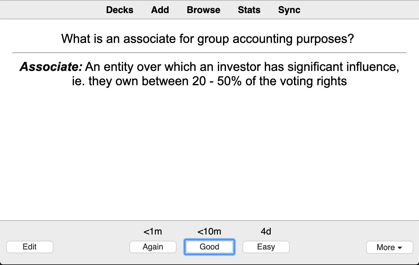 ACA Advanced Level Anki Flashcards by Luke James Etsy UK