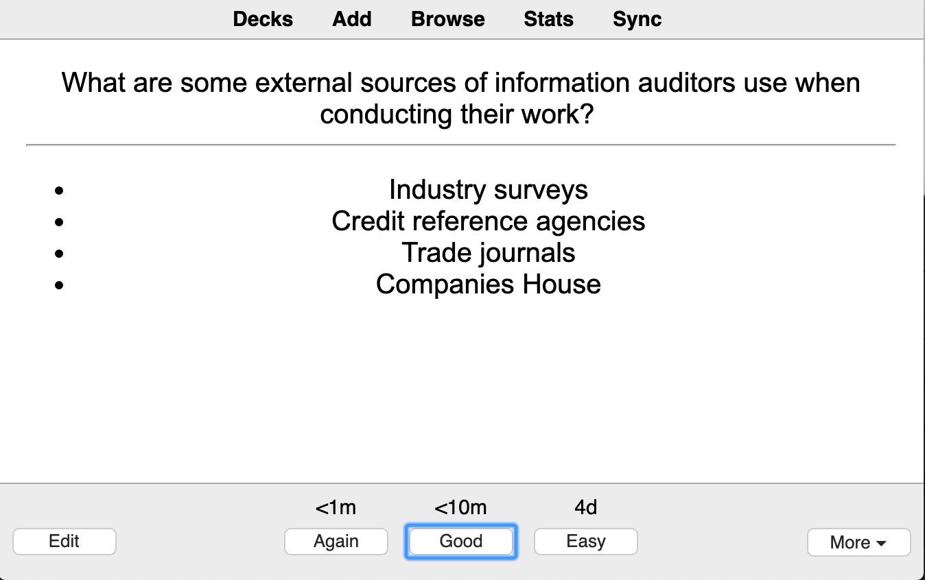 ACA Advanced Level Anki Flashcards by Luke James Etsy UK