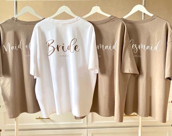 Personalized Bridesmaids T-shirts | Bridesmaids T-shirts | Weddings | Bachelorette Party T-shirts | Bridesmaids Gifts | JGA