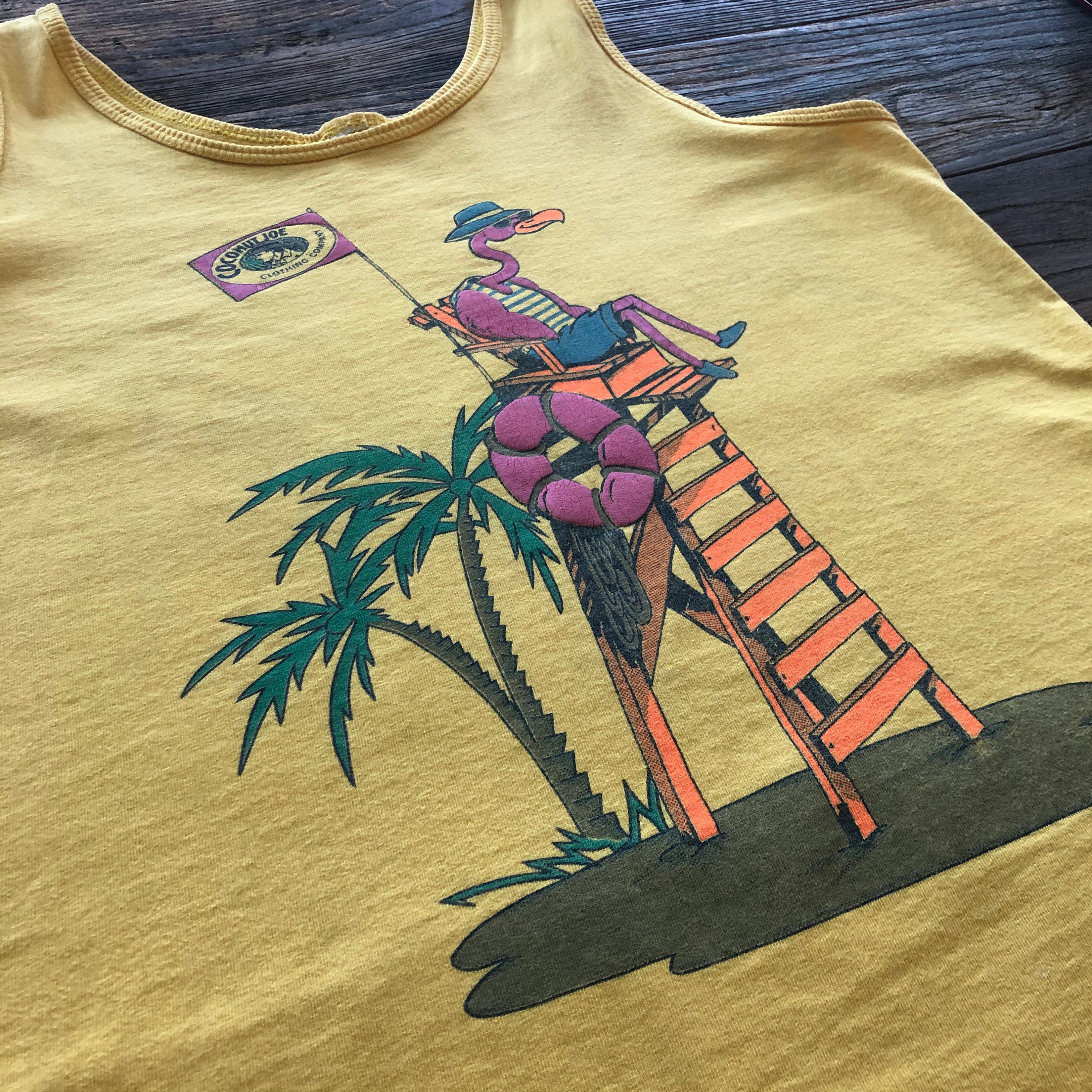 Vintage 90s Coconut Joes Clothing Company Flamingo Life Etsy