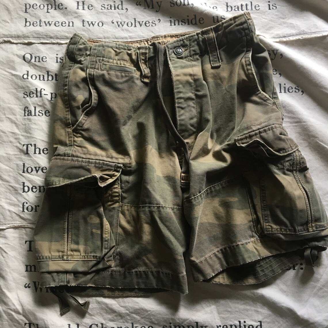 Abercrombie and Fitch AF Army Camo Green Cargo Shorts Size 30 Etsy