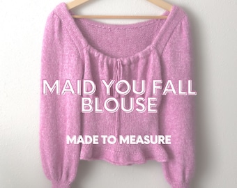 MAID YOU FALL Blusa hecha a medida Patrón de tejido Cottage Core Top