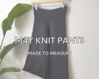 M4Y KNIT PANTS made to measure knitting pattern pockets