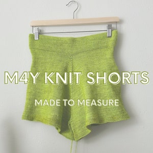 M4Y KNIT SHORTS made to measure summer knitting pattern pockets