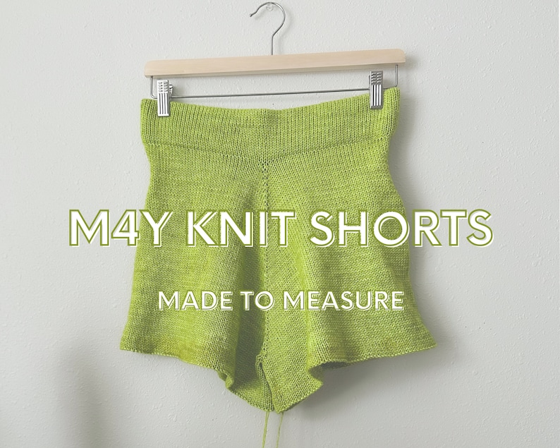 M4Y KNIT SHORTS made to measure summer knitting pattern pockets image 1