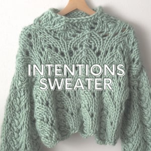 INTENTIONS SWEATER Chunky Lace Easy Knitting Pattern