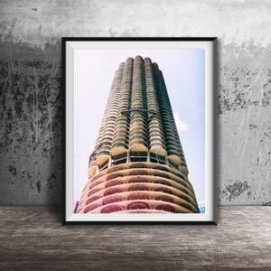 Chicago Photography Print - Marina City Chicago - Original Unframed Wall Art Print - Chicago Photo Print - Downtown Chicago, Illinois