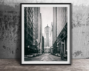 Downtown Chicago Photography Print - Unframed Wall Art Print - Chicago Street Photo Print - Chicago, Illinois, Chicago Board of Trade