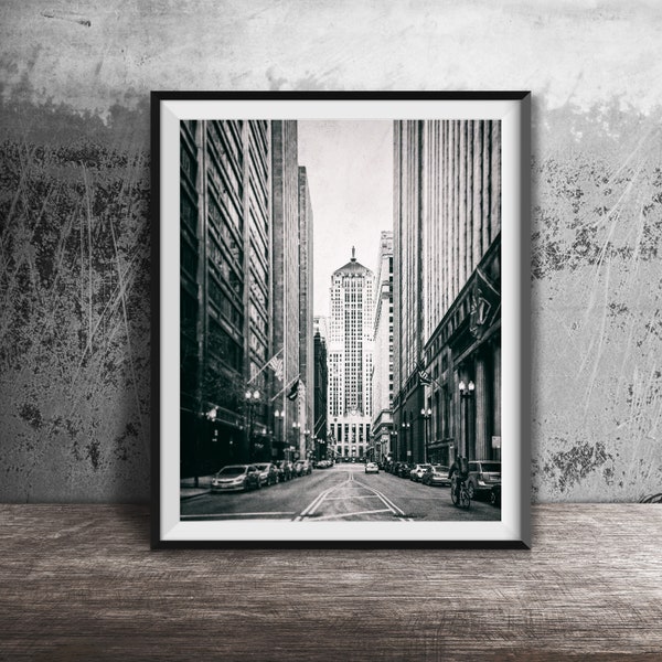 Downtown Chicago Photography Print - Unframed Wall Art Print - Chicago Street Photo Print - Chicago, Illinois, Chicago Board of Trade